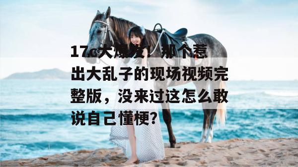 17c大爆发!那个惹出大乱子的现场视频完整版,没来过这怎么敢说自己懂梗?